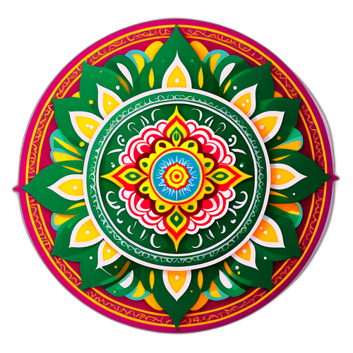 मराठी में 'Malayalam' का जटिल मंडला डिजाइन