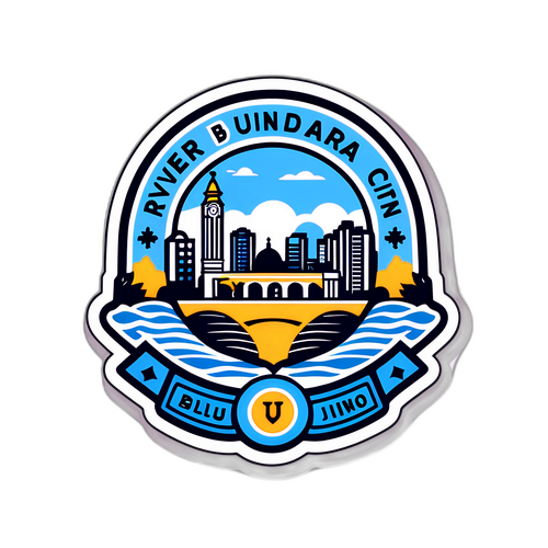 Diseño de pegatina temática para River Union