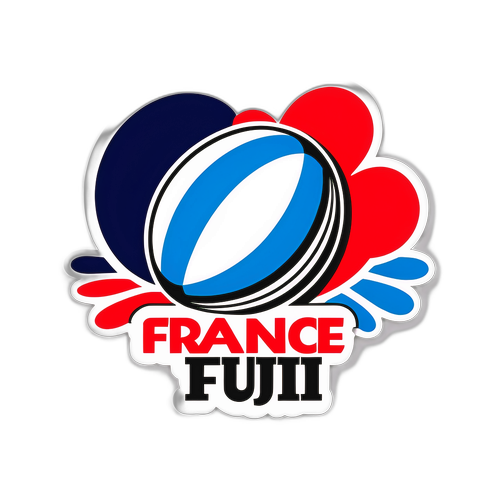 Rugby sticker 'Frankrijk vs Fiji'