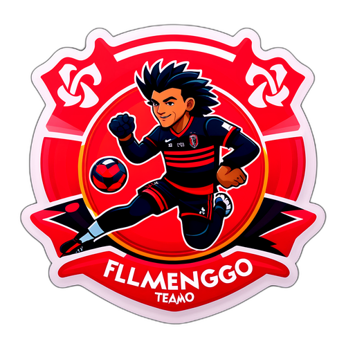 สติกเกอร์ Flamengo ที่สดใสและดึงดูด