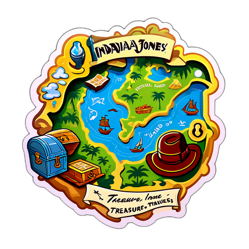 Seikkailullinen Indiana Jones -tarra