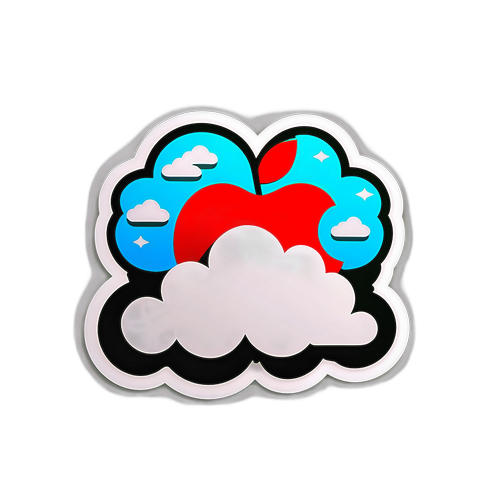 蘋果雲彩創新貼紙