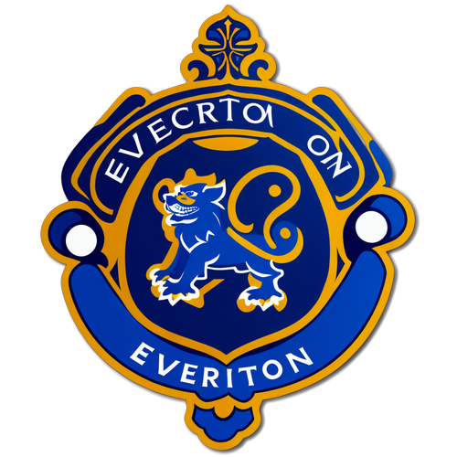 Everton-logotyp i stark blå färg