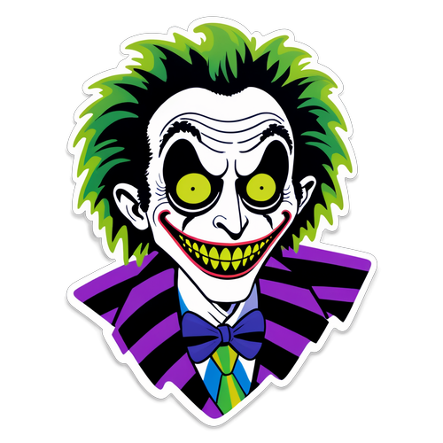 Beetlejuice w Nowym, Strasznie Kolorowym Wydaniu! Przekonaj się, Co Kryje Ten Niezwykły Sticker!