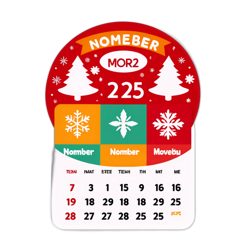 Stiker Kalendarium Meriah untuk November 2025
