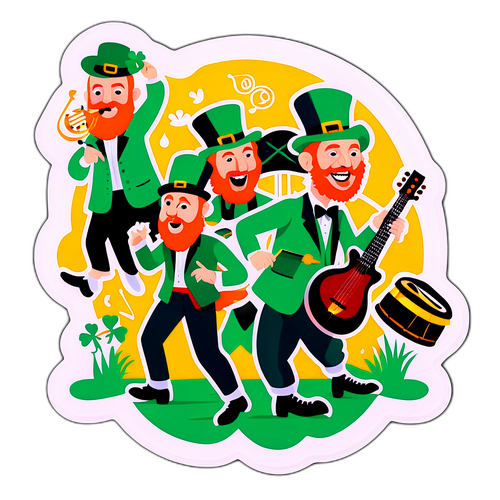 Szalone naklejki z irlandzką kulturą w Dublinie
