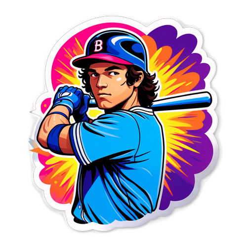 Vibrant Comic Book-Style Artwork of Bo Bichette