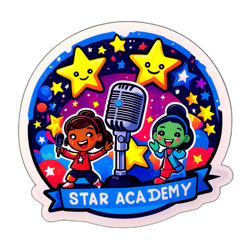 Vrolijke Sticker voor 'Star Academy'