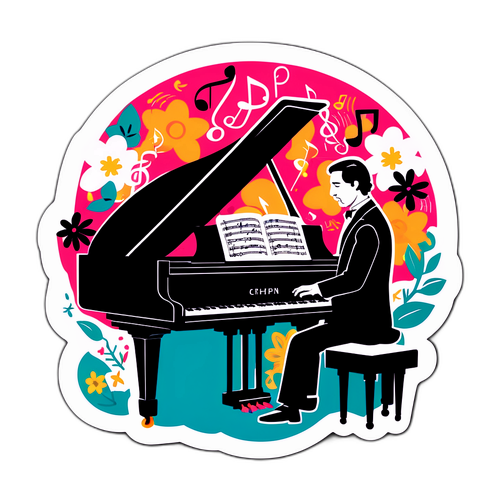Sticker przywołujący ducha Konkursu Chopinowskiego