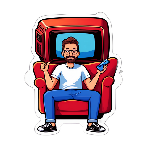 Casual Binge-Watcher Sticker