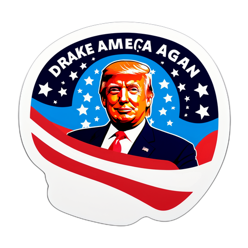 מדבקה של דונלד טראמפ