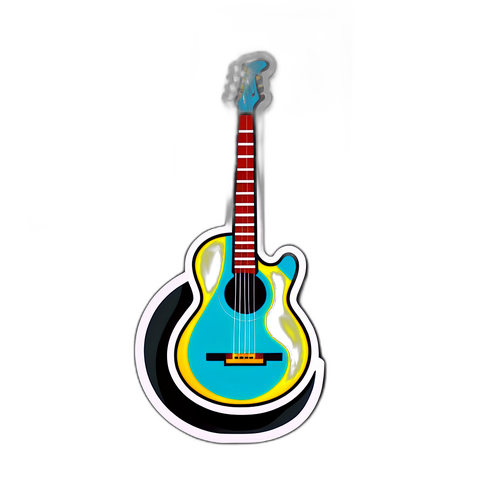 Minimalist Gitar Sticker