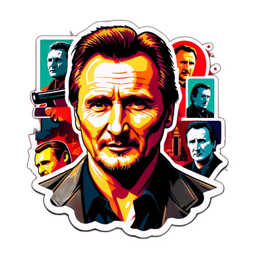 Cinematisk temasticker med Liam Neeson