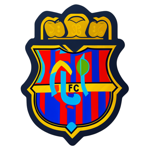 Sticker FC Barcelona Berwarna Cerah