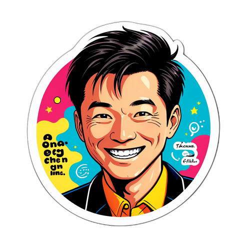 高橋文の笑顔イラスト