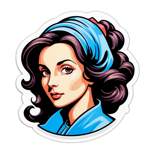 Un stickers que destaca la figura de Paula Bernini