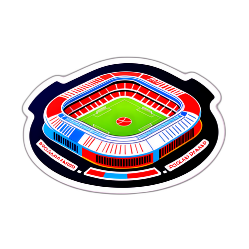 Kolorowy trójwymiarowy rysunek stadionu na mecz Polska-Niderlandy 2025
