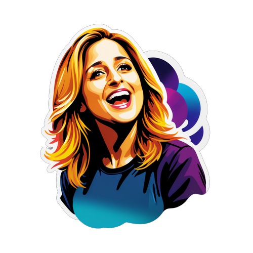 Een dynamisch ontwerp van Lara Fabian die zingt
