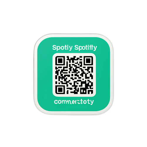 Sticker Minimalist cu QR Code pentru Spotify