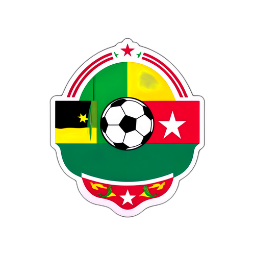 Design creativ cu steagurile Senegalului și Marocului pentru rivalitatea în fotbal