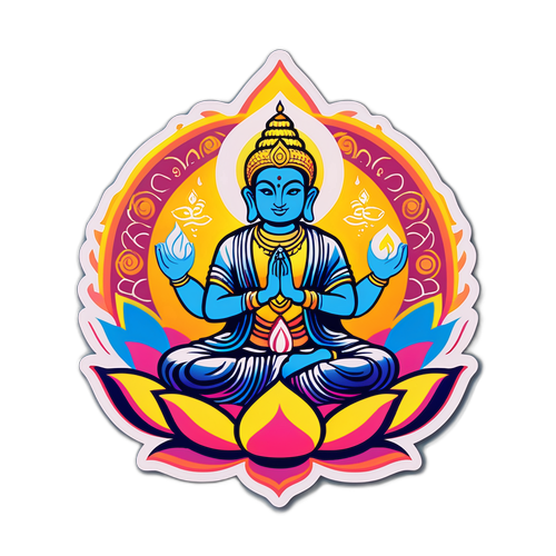 पुत्रदा एकादशी के लिए दिव्य-थीम वाला स्टिकर