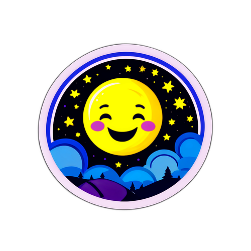 Sticker de Noche Feliz