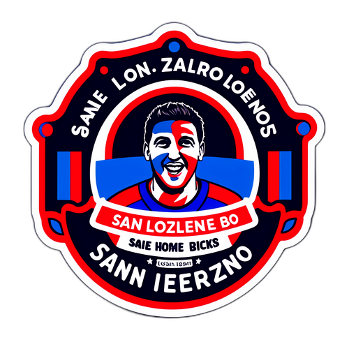 Diseño de una calcomanía para la camiseta de San Lorenzo con una frase famosa de los aficionados