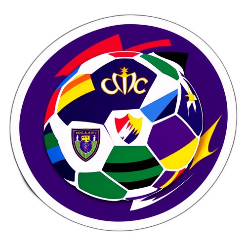 Sticker bóng đá màu sắc