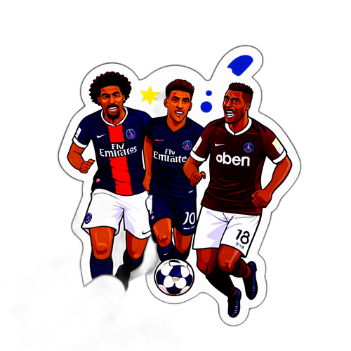 Stika ya Furaha ya Wachezaji wa PSG na Metz