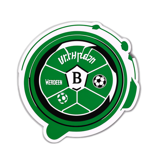 Quả bóng đá lăn với logo Werder Bremen và Hoffenheim