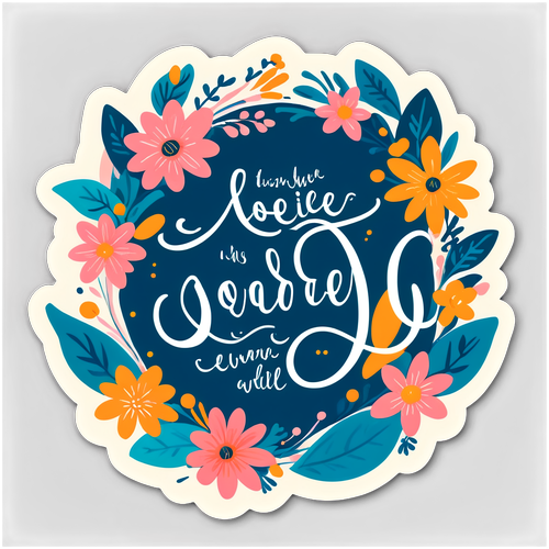 Inspirational Floral Quote Sticker