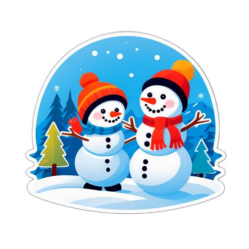 겨울에 눈사람 만들기