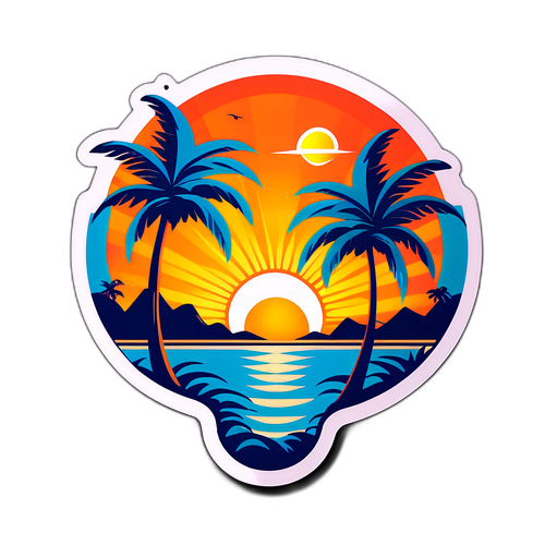 熱帶氣候圖案貼紙