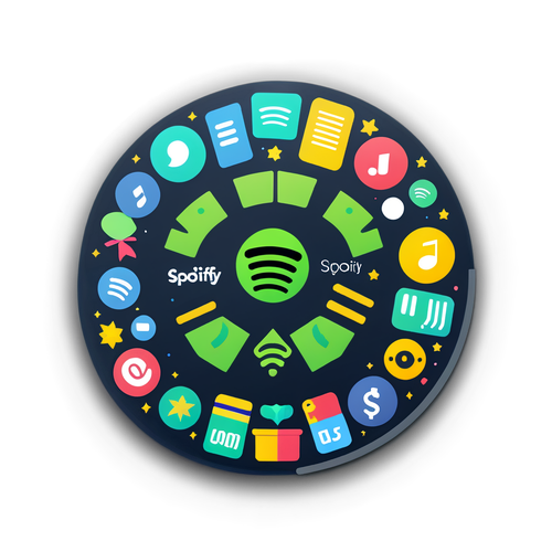 Playful grafisk fremstilling av Spotify Wrapped