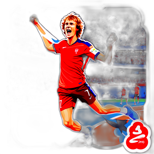 Sticker cu Zverev sărbătorind o victorie