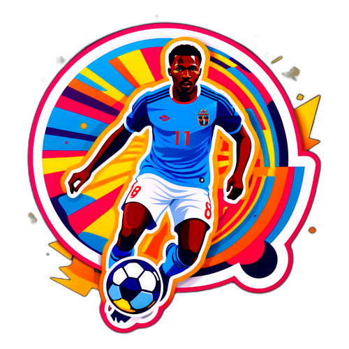 Dynamisk klistremerke av Pape Thiaw i aksjon