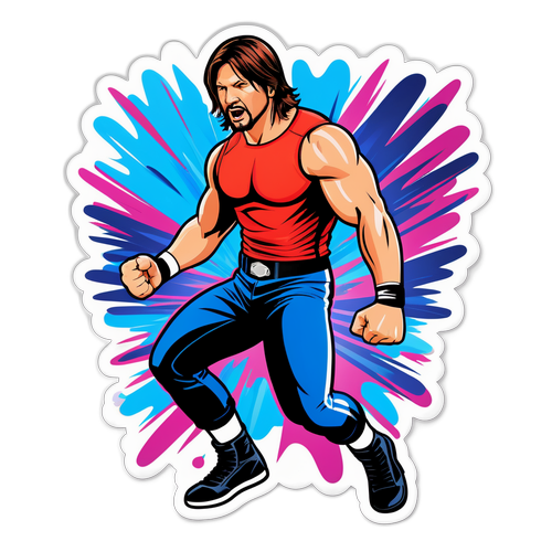 Dynamic AJ Styles Action Sticker