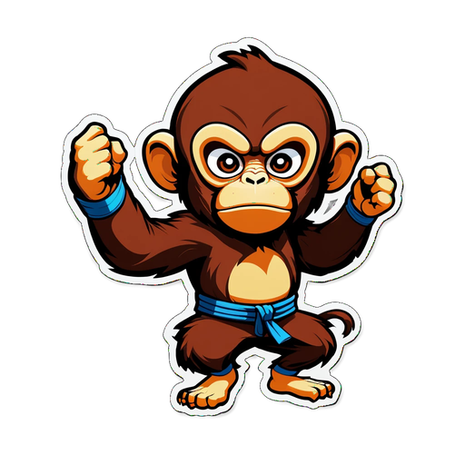 Kung Fu Monkey Sticker