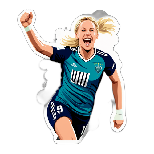 Pernille Harder jubler over mål