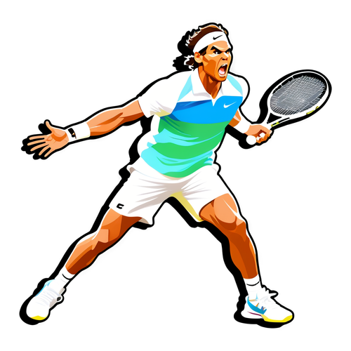 Stickers de Rafael Nadal en action