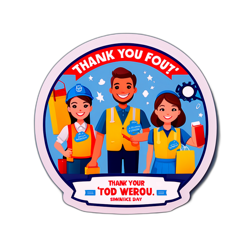 Sticker para la Celebración del Día del Empleado de Comercio
