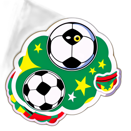 Rekaan Pelekat Bola Sepak Ceria