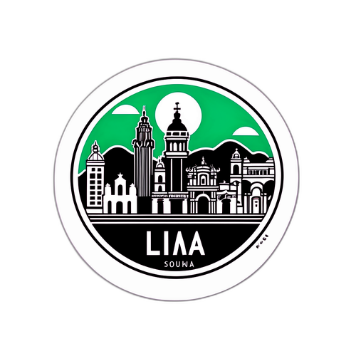 Adesivo Minimalista da Cidade de Lima