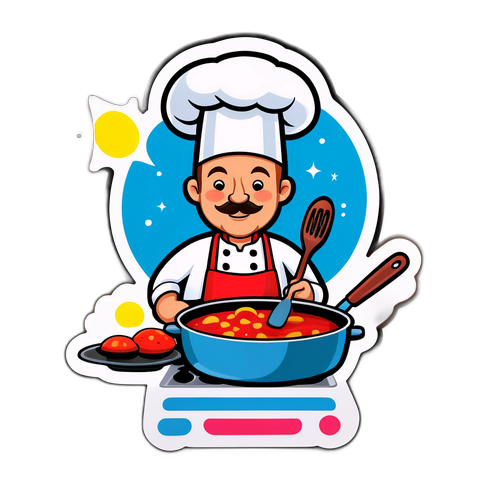 Rolig köksklistermärke av Noel Törnqvist