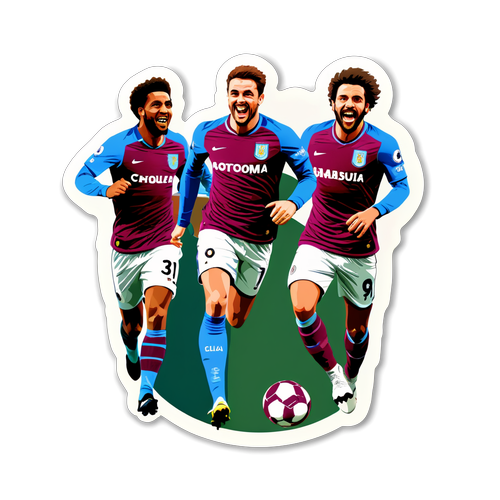 Stiker Ceria dengan Warna Chelsea