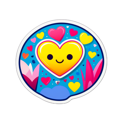 Färgglad och modern sticker för svenska dejtingappar