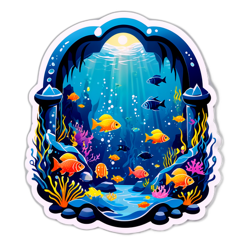 Sticker mit der Hinterbrühler Seegrotte