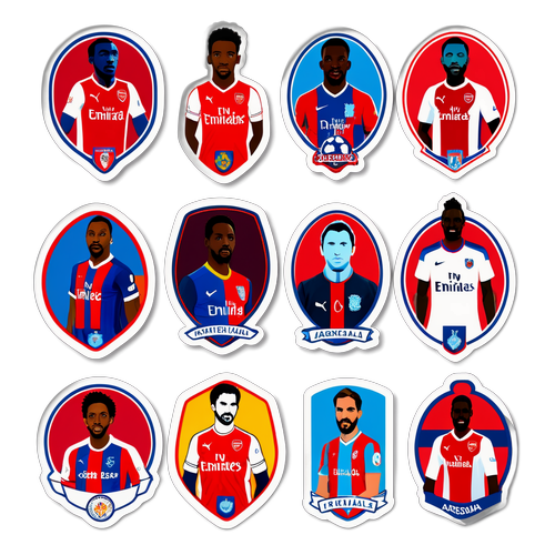 아스널과 크리스탈 팰리스의 유명 선수 스티커
