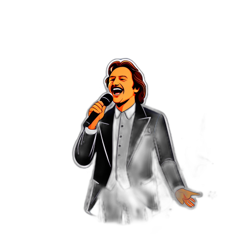 Денис Майданов поет на сцене