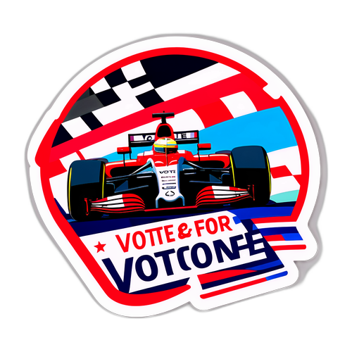 Zachęcający design promujący głosowanie F1